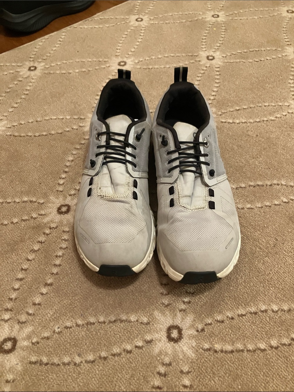 On Running Men's Athletic Sneakers in Light Gray and Black